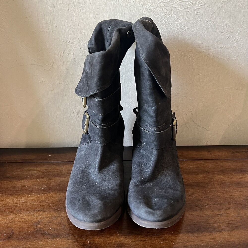 Donald J Pliner Womens Danee Western Mid Calf Buckle Booties Size 7.5 M Leather - Picture 2 of 11